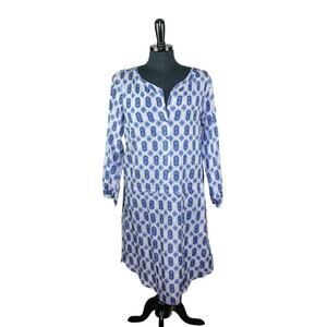 Velvet By Graham & Spencer Tunic Dress Beach Cover Up Block Print Boho